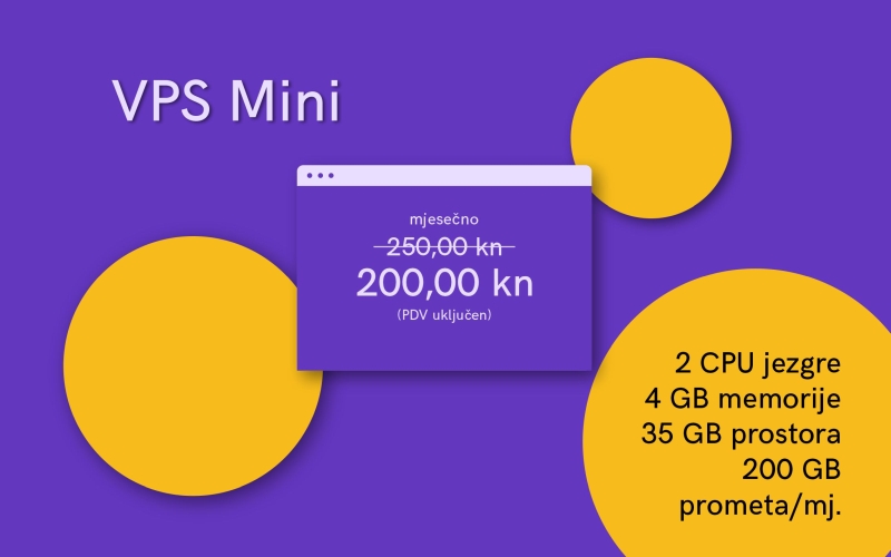 [Akcija] VPS Mini 200,00 kn/mj.
Naruči svoj VPS Mini na: plnb.hr/vp