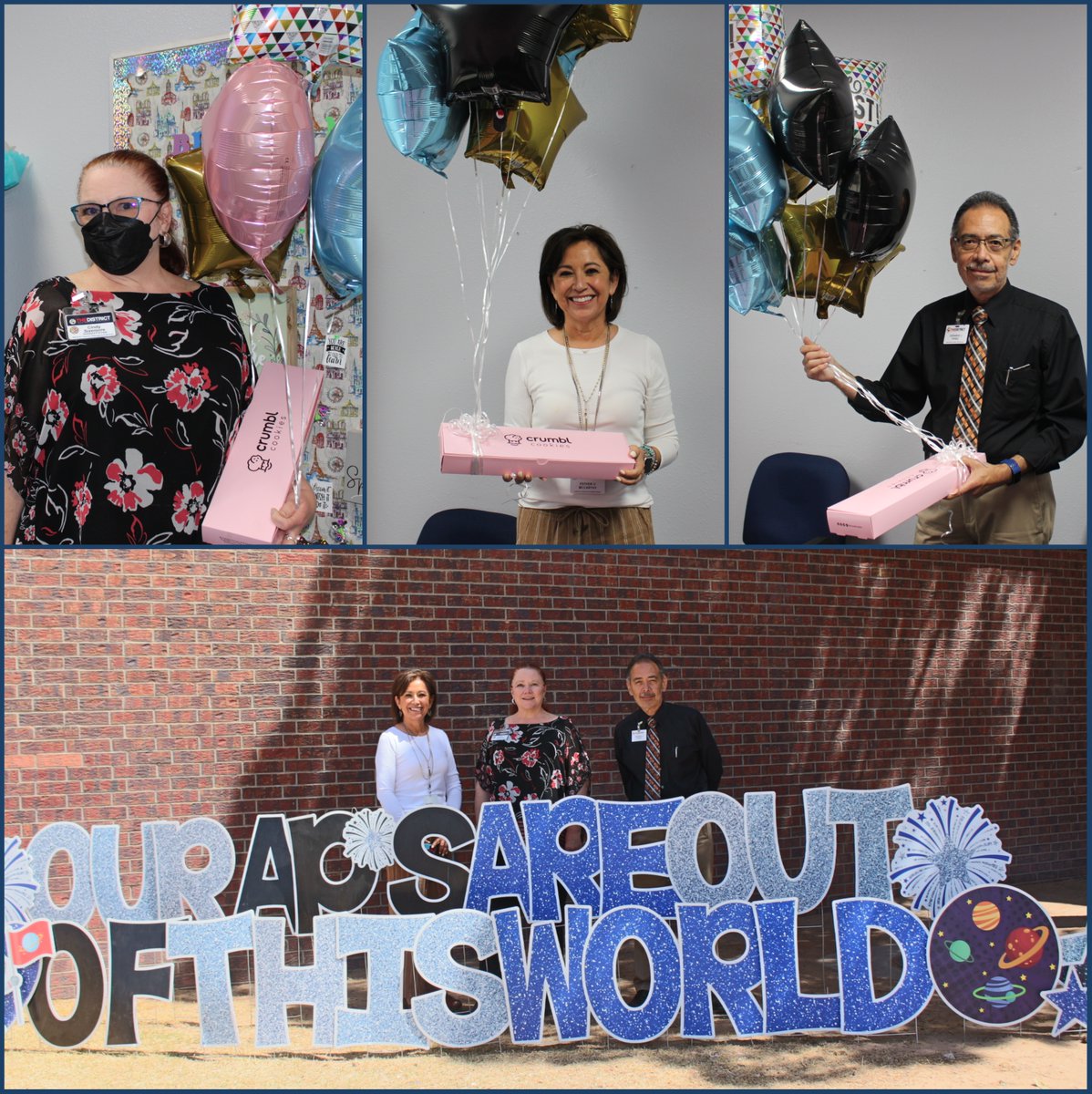 ARCESYISD's tweet image. Our APs are out of this world!!! Thank you for all you do Ms. Sizemore, Ms. McCarthy, and Mr. Perez!!! @YsletaISD #AliciaRChacon #AssistantPrincipalsWeek #THEDISTRICT