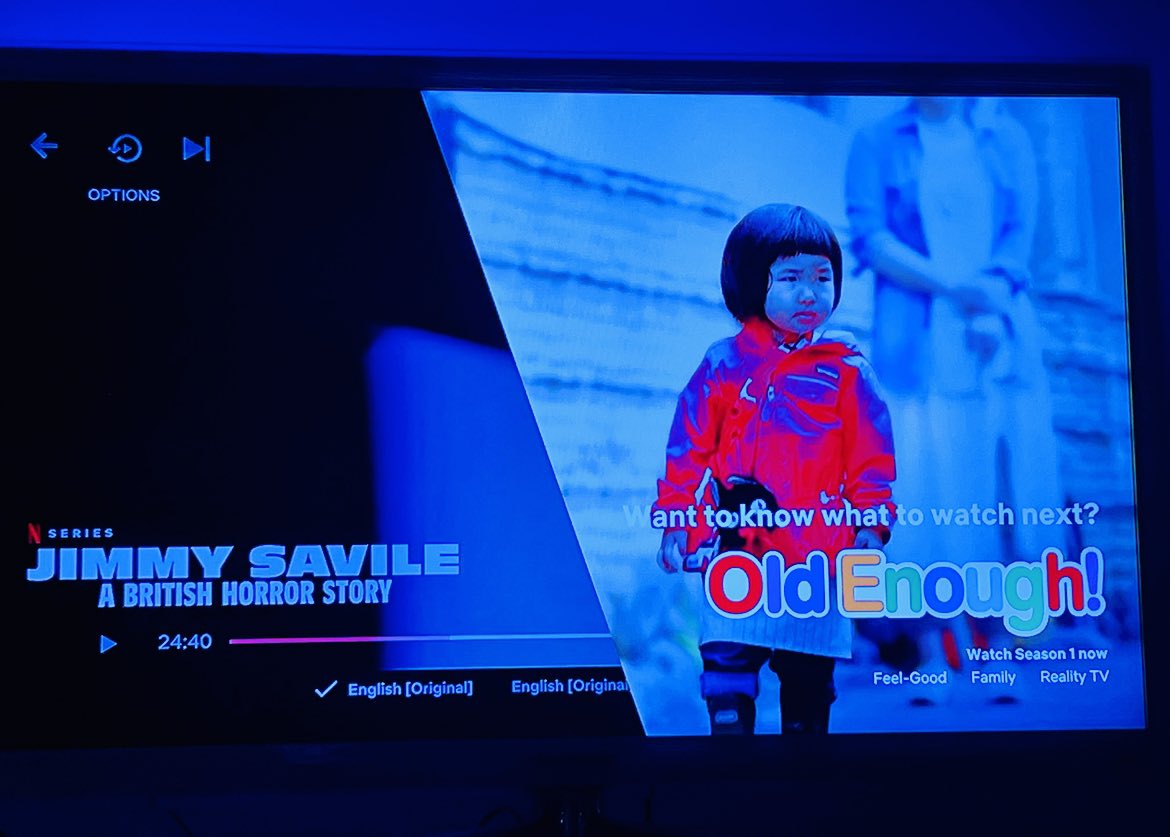 Are you sure this is the best pause screen advert? #netflix #JimmySavile #JimmySavileABritishHorrorStory
