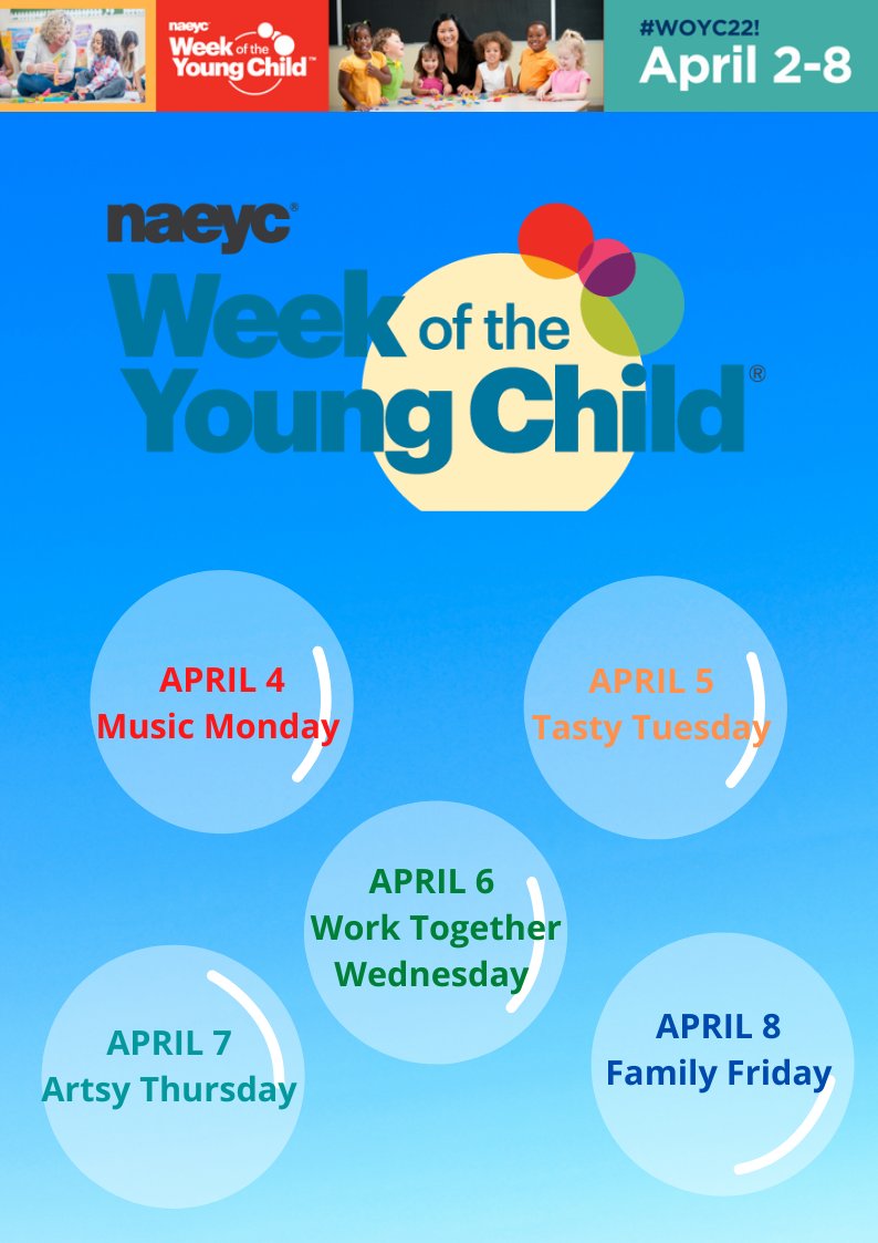 SBRA16's tweet photo. Celebrate Week of the Young Child!!! https://t.co/BMXlpbwmTB