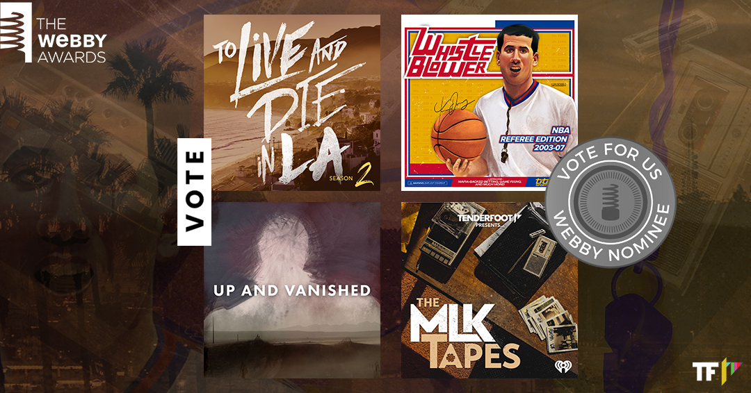 upandvanished's tweet photo. We've been nominated for @TheWebbyAwards! If you've enjoyed Up and Vanished, make sure to vote for us! https://t.co/4CqYnwehCt https://t.co/uInycB6328