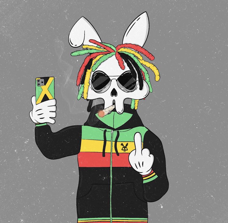 tomipoint's tweet photo. Got me a phase 2 Bone Bunny !!! 💀🐰 @BrothersArmyNFT

“One good thing about music, when it hits you, you feel no pain.” - Bob Marley

#NFT #NFTcommunity #NFTartwork #NFTcollector #BoneBunnyNFT #BobMarley https://t.co/noAPgq52ia
