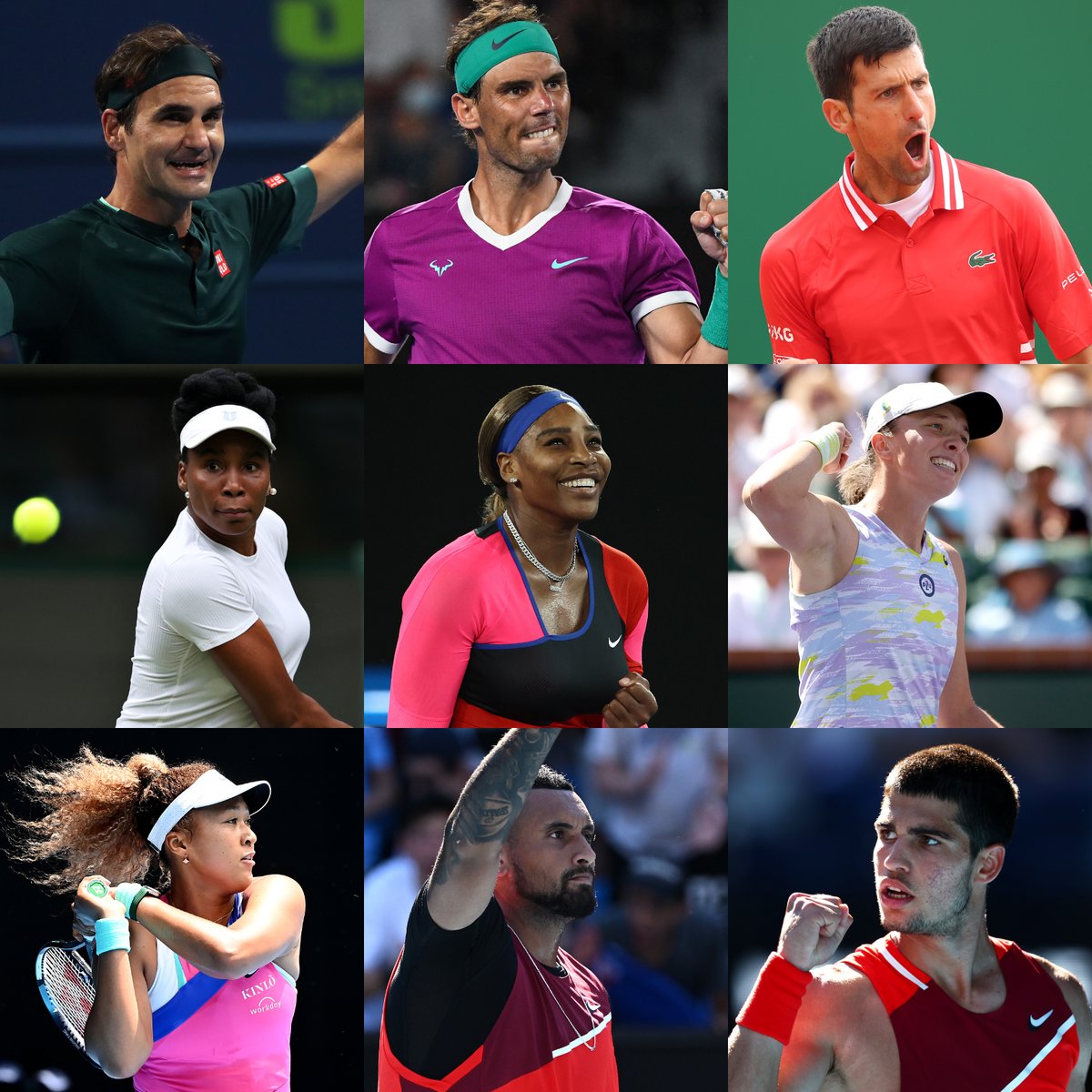 TennisChannel's tweet image. You can only watch 3 players for the rest of your life, who are you choosing?