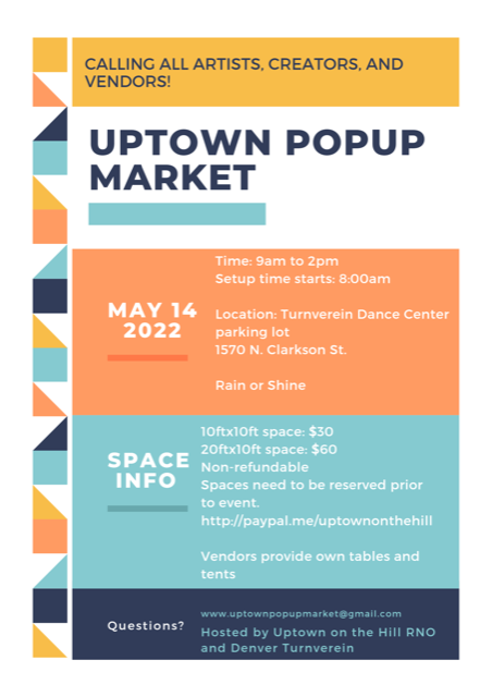 UptownDen's tweet photo. Announcing the Uptown Popup Market, happening during the @runcolfax We'd love to see you there! https://t.co/Yxf6OwgAhd