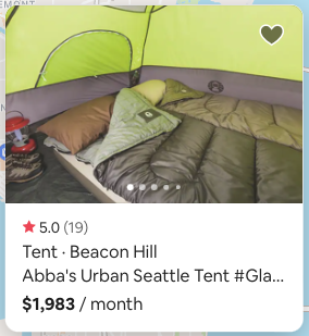 Was looking at temporary housing options while I condo hunt and... If this isn't indicative of the housing crisis in Seattle, I don't know what is.