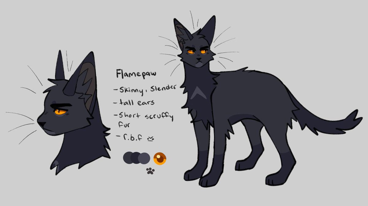 shannah_art's tweet photo. a starless clan river protags! flamepaw is definitely a favorite, but i also adore frostpaw and sunbeam! #warriorcats https://t.co/nCoYRDcPCH