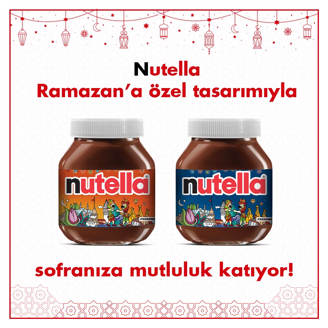 Nutella, Ramazan’a özel kavanozlarıyla iftar sofranıza mutluluk katıyor! Sınırlı sayıdaki Nutella Ramazan serimiz sizi bekliyor. 
#NutellaTadındaRamazanlar #Nutella