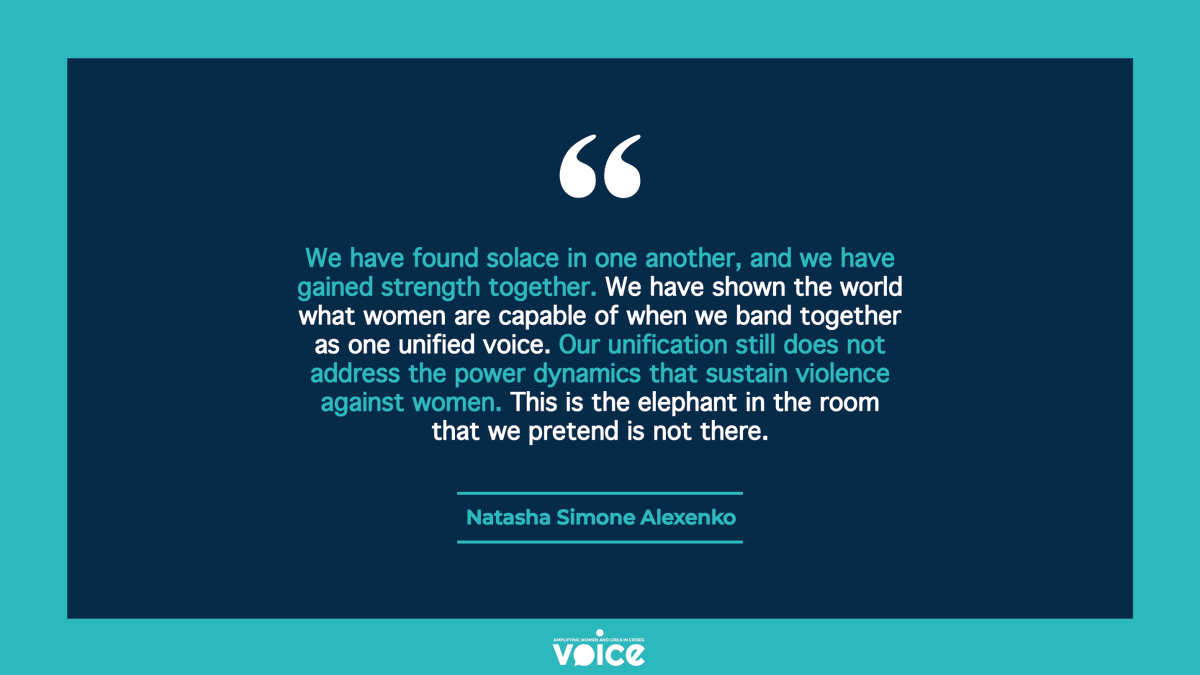 VOICE’s US Program Advisor <a href="/NatashaSimone/">Natasha Alexenko</a> published her moving piece on isolation, trauma, hope and love. She reflects on a system that lauds power as a weapon and dismisses survivors of sexual violence. 
Read “Carrying the Burden Alone No More”: voiceamplified.org/carrying-the-b…
