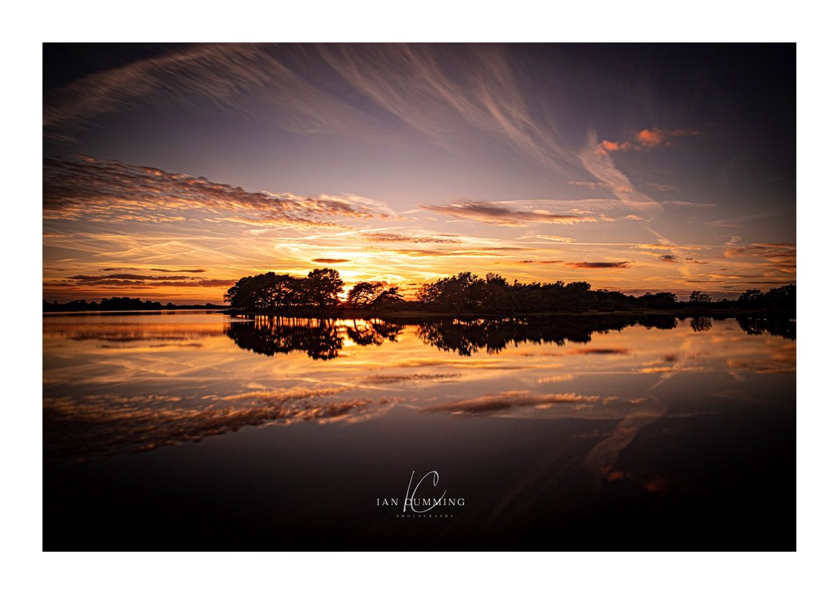 Shared from my #etsy shop: The New Forest Hampshire : Hatchet's Pond Sunset -  Original (NOT FRAMED) etsy.me/3x5ejdT