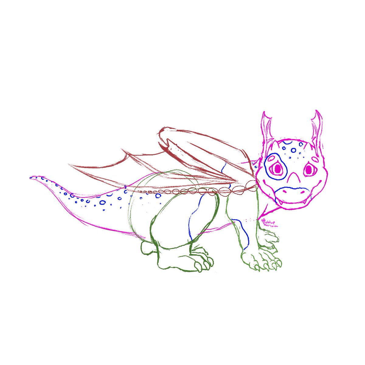 Pebloop's tweet photo. Why redesigning this little guy was so fucking hard ??? https://t.co/TYvO3j39UC