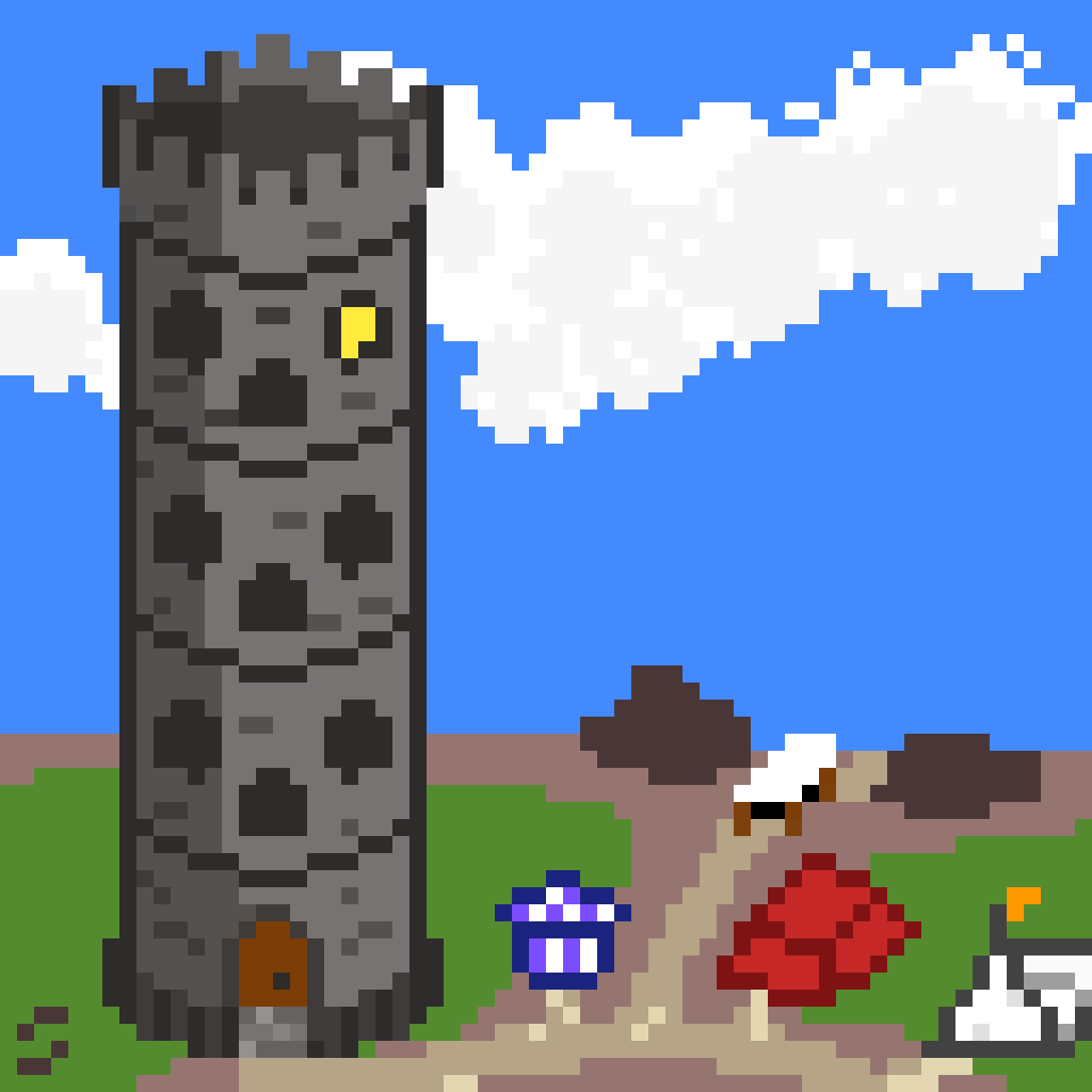 AxlTrautsGames's tweet photo. The #tower of Axl Trauts the bard. He often get some nice fairs around his tower. I mean his party's HQ.
@Pixel_Dailies #pixel_dailies #pixelart #pixilart
#TheHurriedCollection https://t.co/XrcDd6HVJR