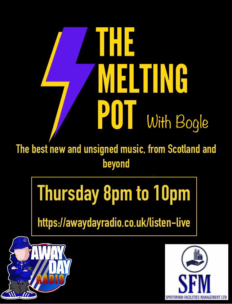 The Melting Pot, live on @AwaydayR Thursday 8pm. Tunes from @JonahEli_ @tilly_oc @HolyCoves @Peachst_ @betawavesband @thisislovesick @AWKWRDFP @MatildaShakes @MurdoMitchell @louisrivemusic @pinlightmusic @tamzenee @jill_lorean @sixpeaceband @Jamie__Button and loads more!