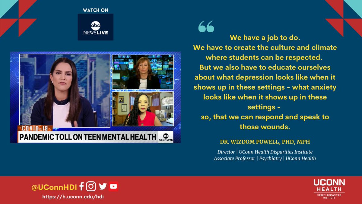 The syndemic of COVID-19 &amp; racialized violence among our teens has taken a toll especially among historically excluded populations. And right now, youth are bearing witness to the war in Ukraine. 
What can we do? Hear from @Wizdomisms on <a href="/ABCNewsLive/">ABC News Live</a>
youtube.com/watch?v=qsOQnM…