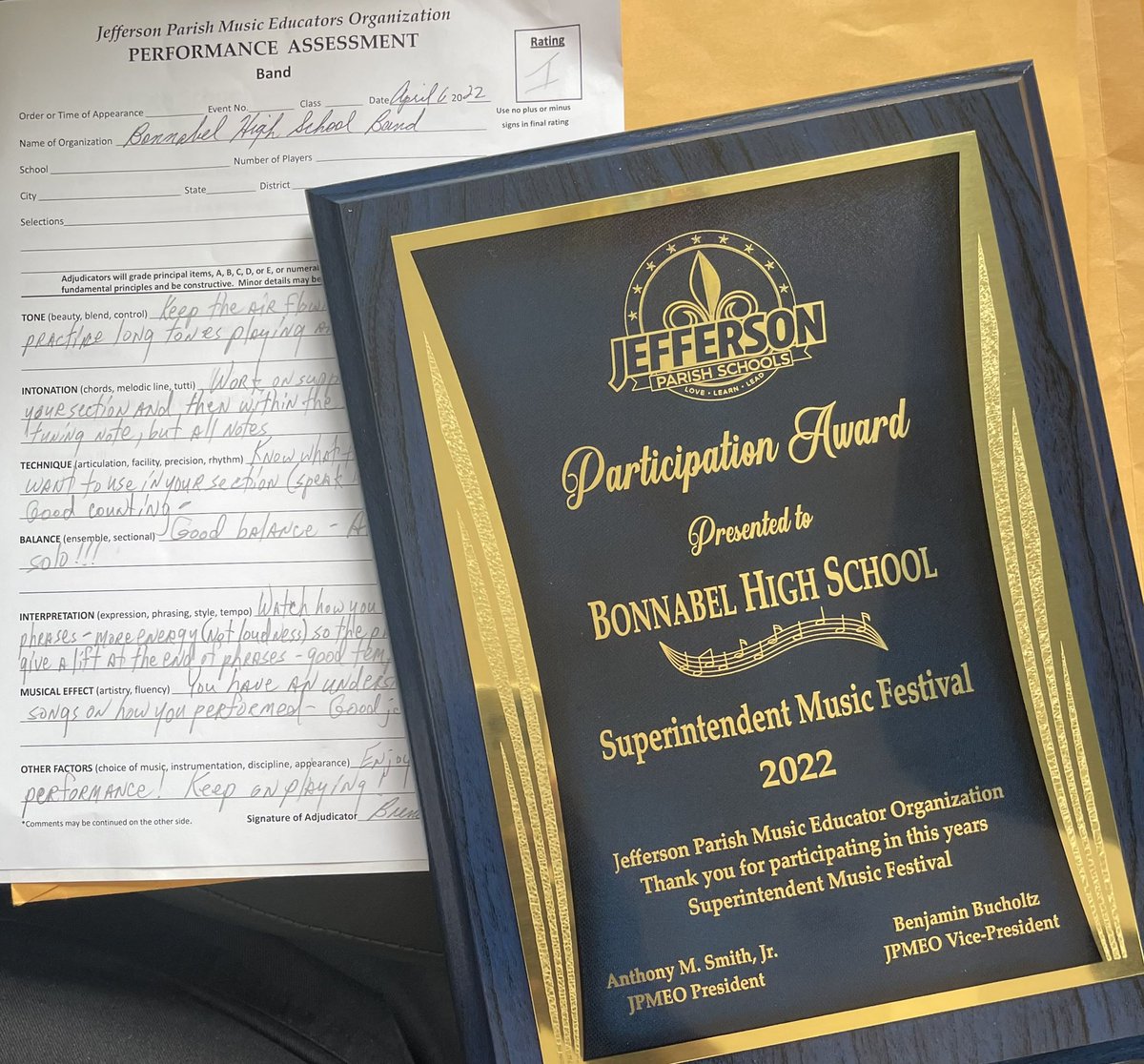 jdubmusic504's tweet photo. The Bonnabel High School Bruins Band does it again!!!!!! Went to Superintendent Music Festival and came out with Superior Ratings!!! Our students work tirelessly, and awards like this shows it.
#BruinBand๐ป #windensemble #ConcertSeason #WindBand #DistrictVI https://t.co/bxWRqWMB6H