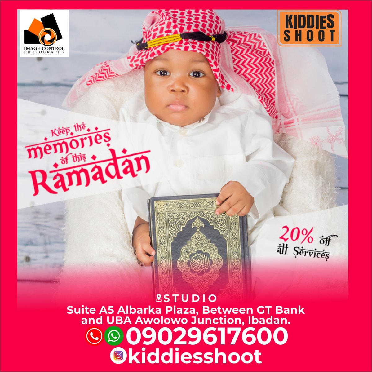 imagecontrol007's tweet image. Ramadan Mubarak to all our Clients and Loved Ones
Book an appointment for your baby next milestone shoot and we will make it a lifetime memories
Send a DM or Call 09029617600
@imagecontrol007  @kiddiesshoot 
#kiddiesshoot #kiddies #baby #babies #imagecontrol #bbnaija #studioshoot