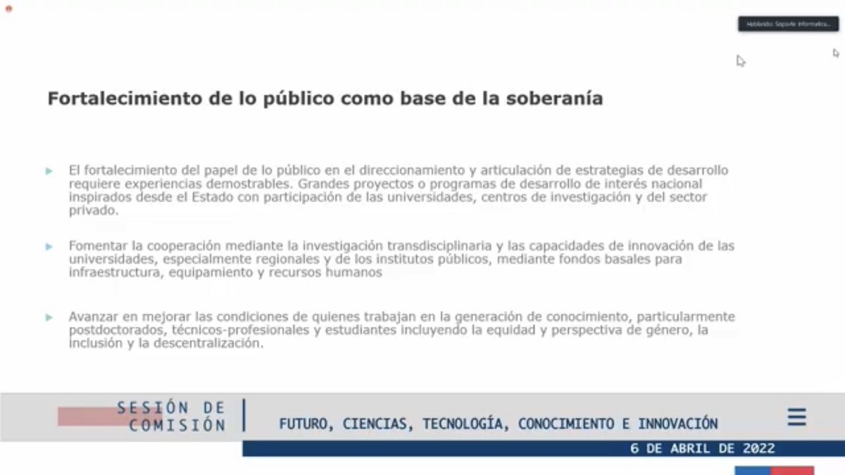 ‘Avanzar en mejorar las condiciones de quienes trabajan en la generación de conocimientos’, uno de los objetivos estratégicos que verá el <a href="/min_ciencia/">Ministerio de Ciencia</a> durante la gestión de <a href="/DrFSalazar/">Flavio Salazar Onfray</a>.