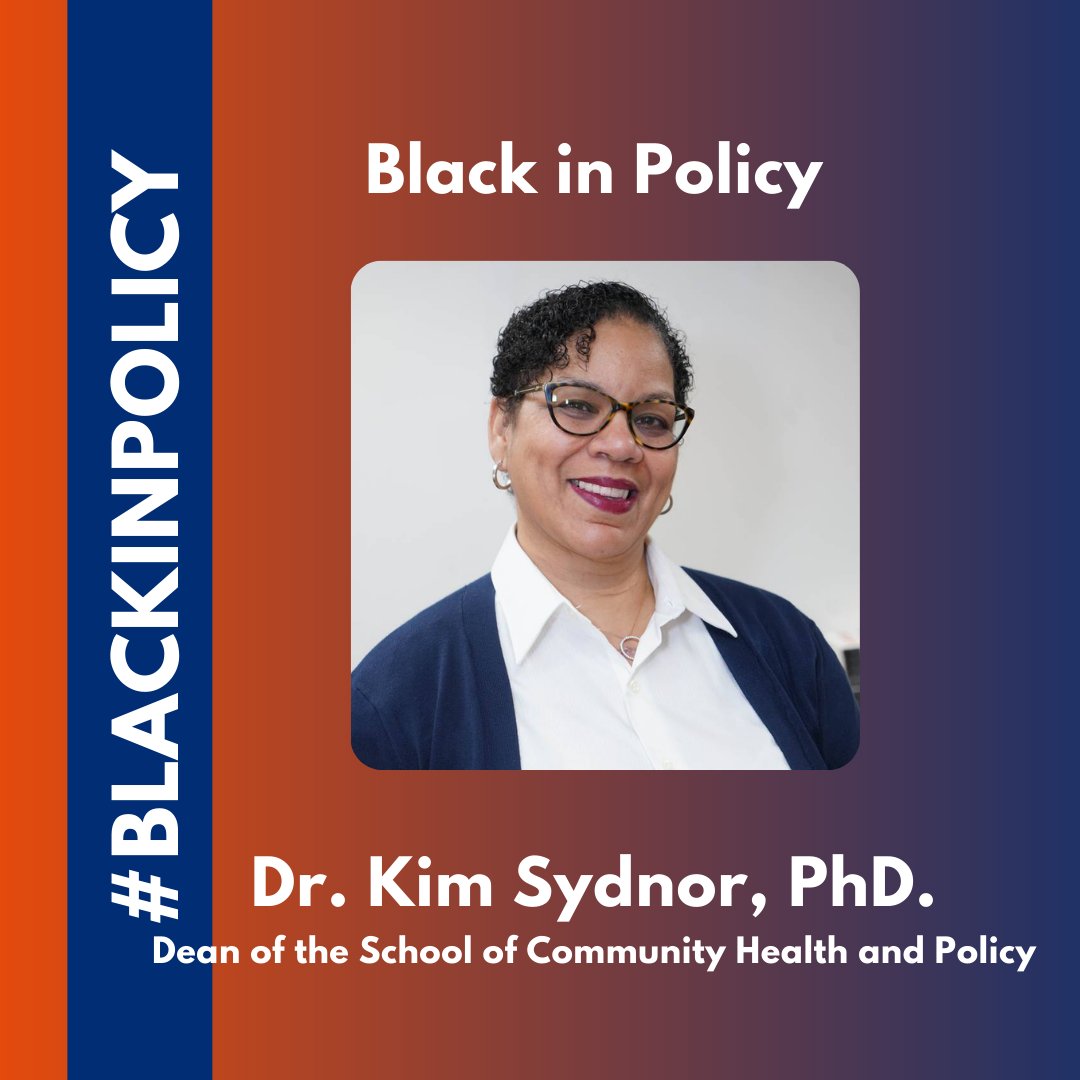 MsuScipol's tweet photo. The first in our #BlackinPolicy series spotlights Kim Dobson Sydnor, Ph.D., Dean of the School of Community Health and Policy (@SCHP2)  at @MorganStateU https://t.co/I5878tiLEs
