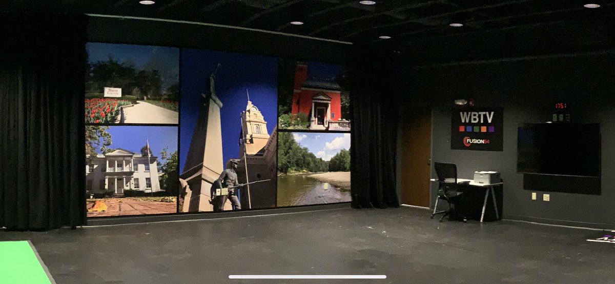 WeboRDTV's tweet photo. Here’s a sneak peak at the new WBTV/Fusion 54 studio located in Crawfordsville. Thanks to Mayor Barton for your support and vision. This is a great opportunity for all future Radio/TV students. More pics to come. @WeboJrSrHigh @todd_barton https://t.co/v0uktBLPbw