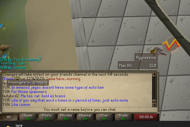 AaronHollidayy's tweet photo. @JagexAsh @JagexTyran I'm not sure who can look into this but about 50% of the time I log in the game, I get this chat error, I get kicked and then relogged works fine. Happens so often for me =\ https://t.co/WcX8pRTqPA