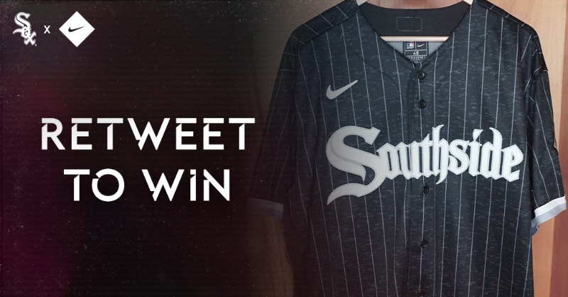 whitesox's tweet photo. RETWEET for a chance to win a @nikediamond City Connect jersey! #ChangeTheGame