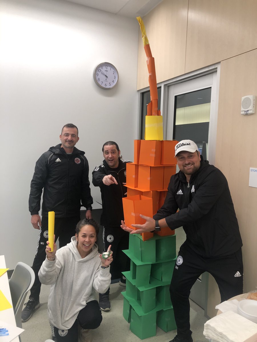CFJNorthShore's tweet photo. Coaches completed the club’s team building task this past weekend at our Spring pre-season staff meeting. Congrats to the following staff group who were victorious! Which player group won the overall competition? Stay tuned as summarize the results! https://t.co/t0CAXFhxB5