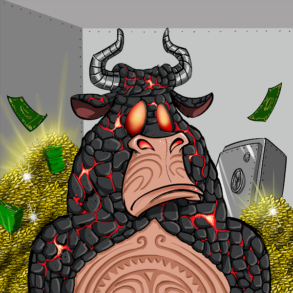 BullsOnTheBlock's tweet photo. A #LavaBull before and after evolving.

In the OG collection the Lava🌋 fur trait is the rarest fur trait along with the 🌈rainbow fur trait.

In the Evo collection the Lava🌋 and Rainbow🌈 fur trait are the second rarest trait after the Gold⚱️ fur trait, a mutation.

#NFT #BOTB https://t.co/R0Rqkl39sn