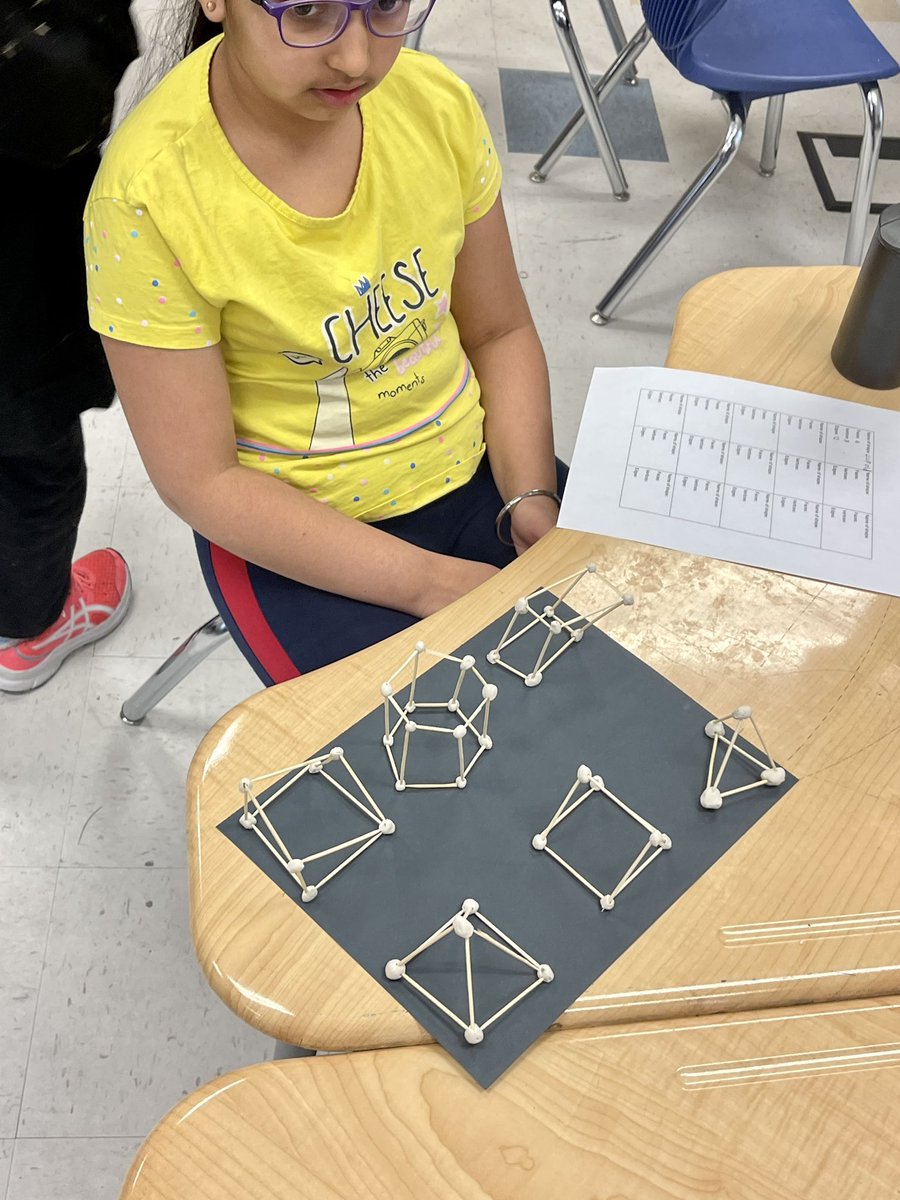Building skeletons of 3D objects… this spatial reasoning task encouraged rich math talk and vocabulary development! #rvsed #rvsnumeracy <a href="/EastLakeRVS/">East Lake School</a>