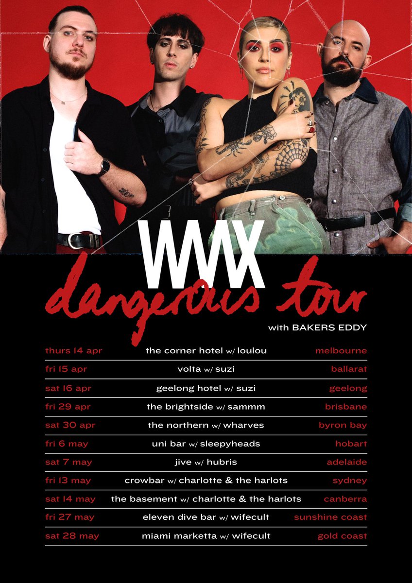 WAAX (@waaxband) on Twitter photo We’re taking <a href="/BakersEddy/">Bakers Eddy</a> on tour! And we are joined by a bunch of friends along the way! Grab your tickets here: linktr.ee/WAAXBAND ❤️ We’re taking <a href="/BakersEddy/">Bakers Eddy</a> on tour! And we are joined by a bunch of friends along the way! Grab your tickets here: linktr.ee/WAAXBAND ❤️