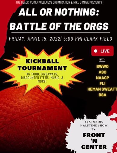 NAACP will be participating in battle of the orgs kickball tournament! If you’re interested in playing and getting us a W, fill out the interest form attached ! 🧡🤟🏾
#ut22 #ut23 #ut24 #ut25 

docs.google.com/forms/d/e/1FAI…