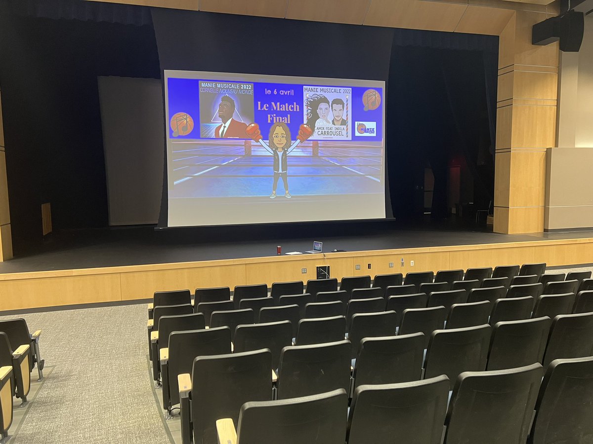 mmepfluke's tweet photo. Using our new beautiful space to watch the reveal: le championnat de #maniemusicale2022! On vous aime @corneillemusic @natickps https://t.co/WxsnIQX5Jn