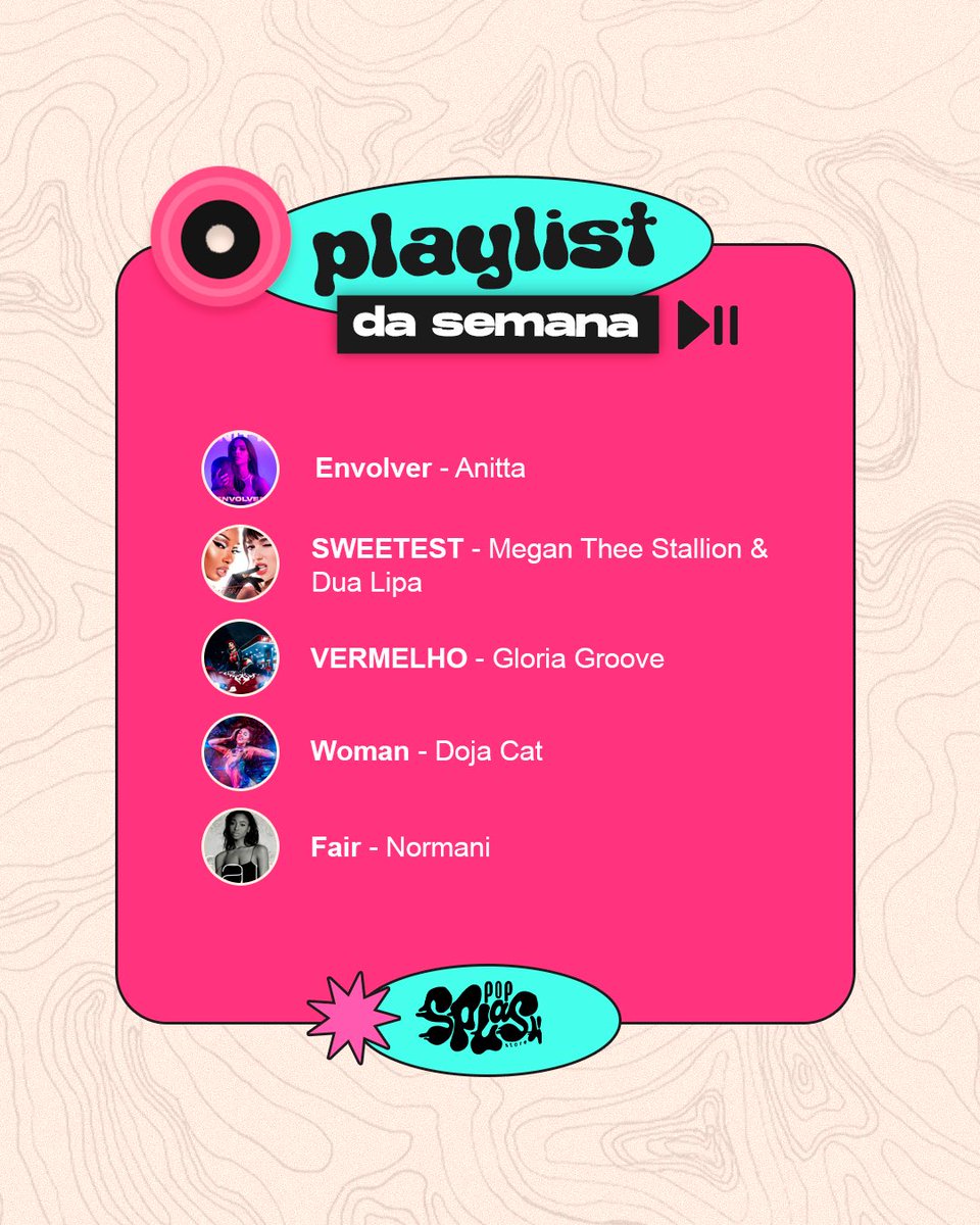 PopSplashStore's tweet image. 🎧 E vamos às indicações do mês? 💃

No mês de março tiveram lançamentos incríveis e que marcaram e ainda estão com tudo na parada nacional e mundial.

Então, estamos trazendo algumas indicações de músicas que nos fizeram viciar e enaltecer.

Gostou das indicações? 💗