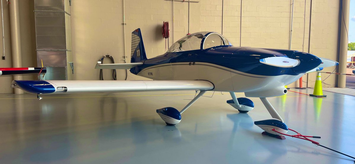 Wild Blue waits in the Performer Hangar for his first appearance of 2022 air show season. It’s the Wednesday night <a href="/SunnFunFlyIn/">SUN 'n FUN Fly-In</a> Night Show! Lights on! Ready! Fly!

#airshowairplane #wildbluerv8a #rv8a