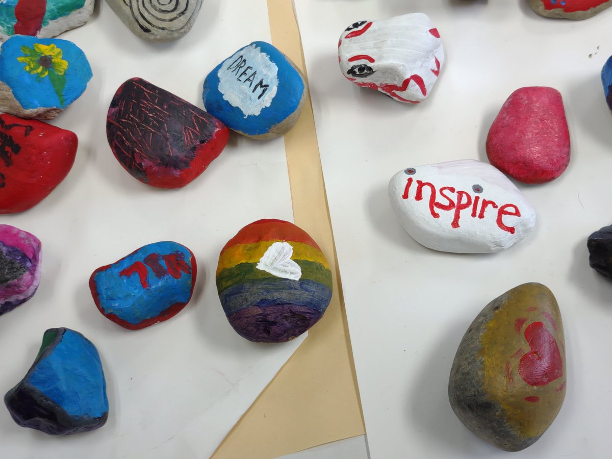 Some of the rocks that were painted today!