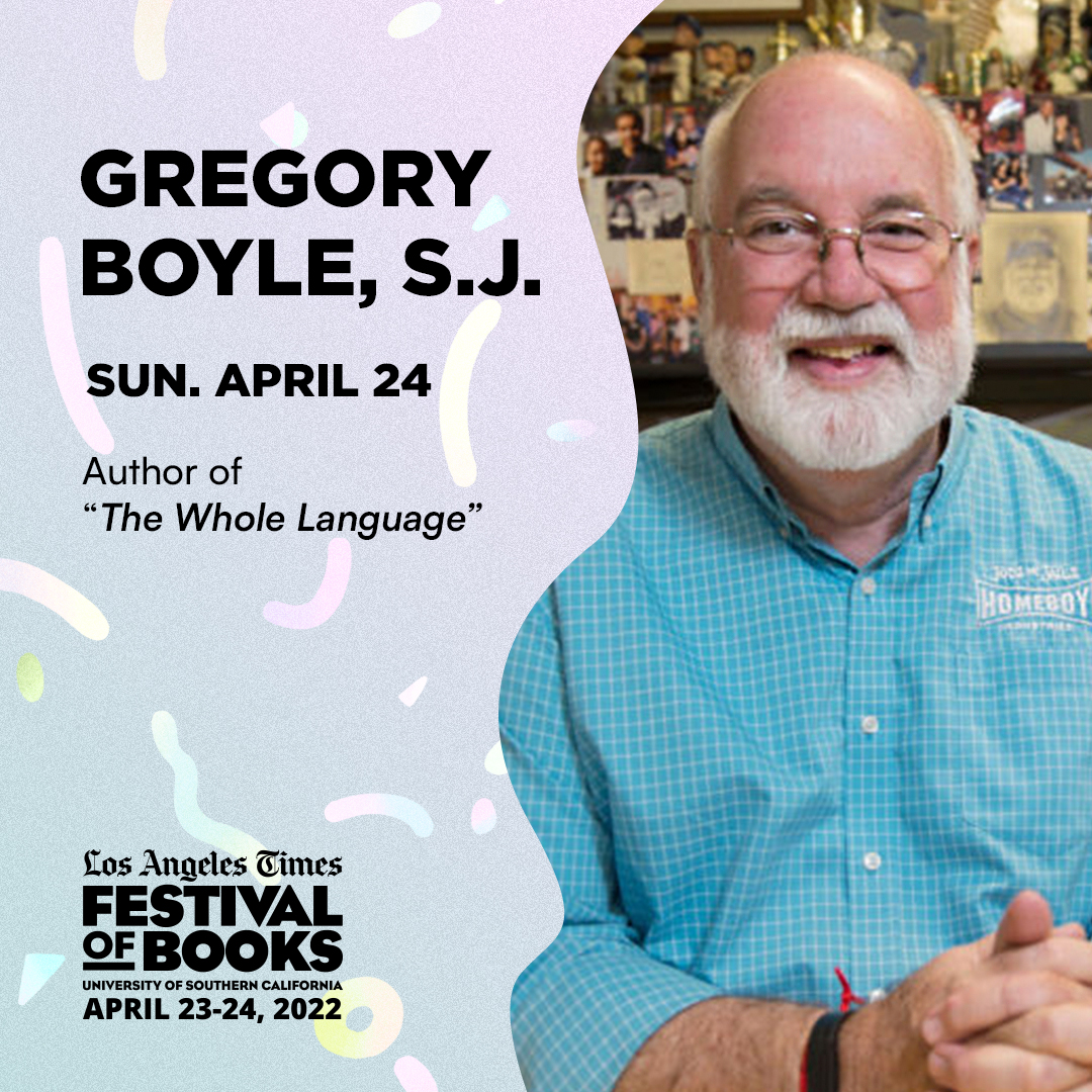 LA Times Festival of Books (@latimesfob) on Twitter photo We're excited to host Father Gregory Boyle, S.J., Founder of <a href="/HomeboyInd/">Homeboy Industries</a>, the largest gang intervention, re-hab and re-entry program in the world, to talk about his newest book on Sunday, April 24 at 3PM. #bookfest
Get early access to reservations here: events.latimes.com/festivalofbook… We're excited to host Father Gregory Boyle, S.J., Founder of <a href="/HomeboyInd/">Homeboy Industries</a>, the largest gang intervention, re-hab and re-entry program in the world, to talk about his newest book on Sunday, April 24 at 3PM. #bookfest
Get early access to reservations here: events.latimes.com/festivalofbook…