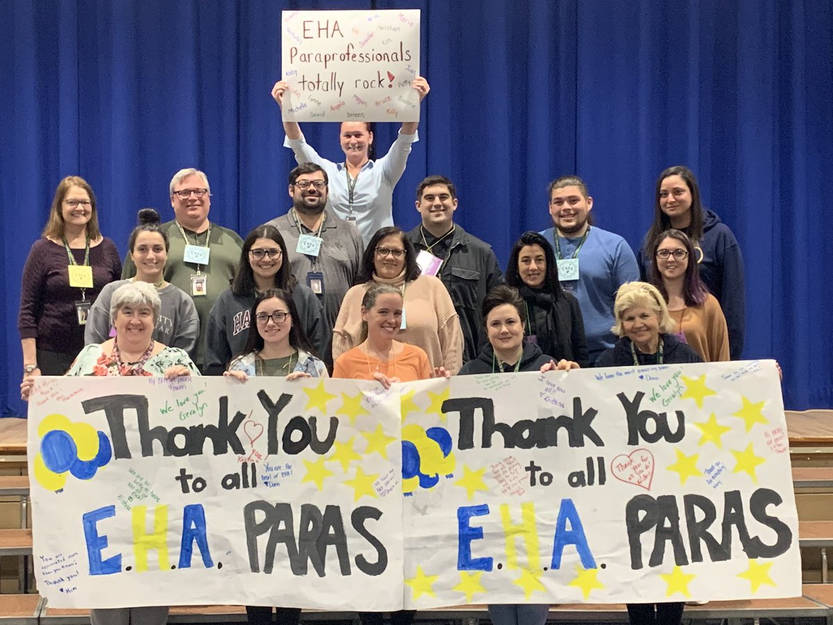 Happy Paraprofessionals Day! We have the most amazing paras at EHA. They constantly go above and beyond for our students. <a href="/MrsTorreEHA/">Kristina Torre</a>