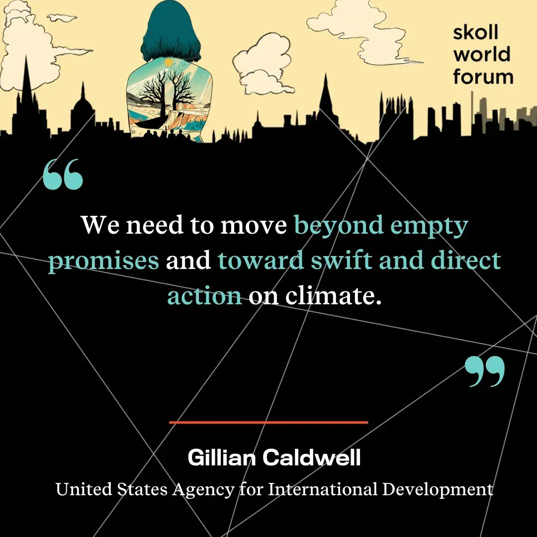 SkollFoundation's tweet image. When it comes to delivering support for #ClimateAction to frontline communities, @CaldwellUSAID has a strong, clear vision for leveraging @USAID's support. #SkollWF