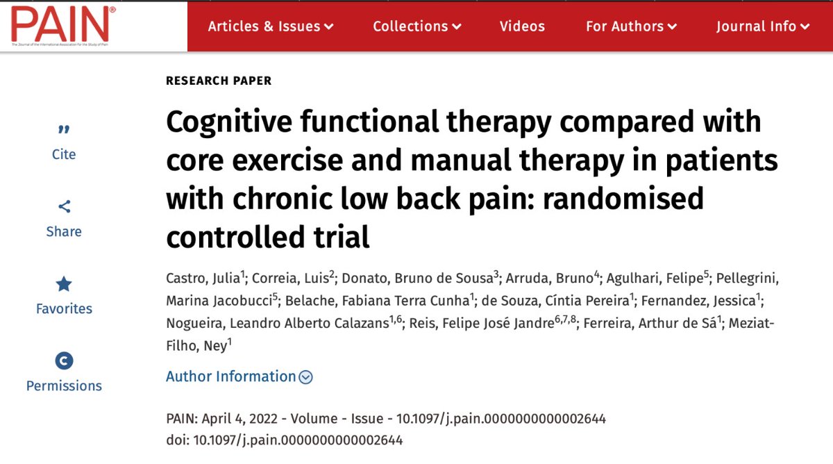 The paper of our first CFT clinical trial in Brazil is online! <a href="/JuliaDCastroP/">Julia Castro</a> <a href="/Arthur_SF_BR/">Arthur Sá Ferreira</a> <a href="/felipereisifrj/">Felipe Reis, PhD</a> <a href="/lacnogueira/">Leandro Calazans Nogueira</a> <a href="/JessicaFMG/">Jessica Fernandez</a>  <a href="/LuisCLCorreia/">Luis Correia</a>  <a href="/PhysioMeScience/">Physio Meets Science</a> doi.org/10.1097/j.pain…