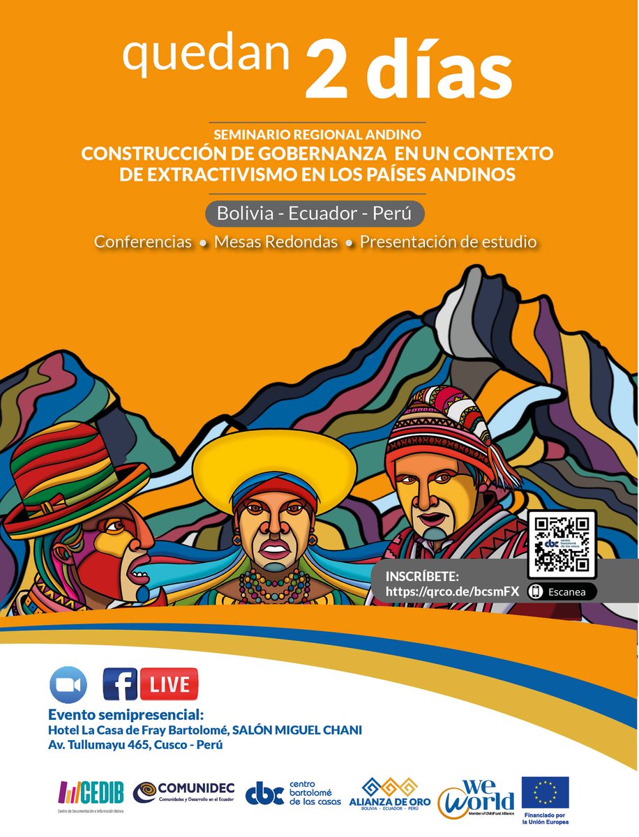comunidec's tweet photo. FALTAN 𝟮 𝗗𝗜́𝗔𝗦 para iniciar el 𝙎𝙚𝙢𝙞𝙣𝙖𝙧𝙞𝙤 𝙍𝙚𝙜𝙞𝙤𝙣𝙖𝙡 𝘼𝙣𝙙𝙞𝙣𝙤 “𝘾𝙤𝙣𝙨𝙩𝙧𝙪𝙘𝙘𝙞𝙤́𝙣 𝙙𝙚 𝙂𝙤𝙗𝙚𝙧𝙣𝙖𝙣𝙯𝙖 𝙚𝙣 𝙪𝙣 𝙘𝙤𝙣𝙩𝙚𝙭𝙩𝙤 𝙙𝙚 𝙚𝙭𝙩𝙧𝙖𝙘𝙩𝙞𝙫𝙞𝙨𝙢𝙤 𝙚𝙣 𝙡𝙤𝙨 𝙥𝙖𝙞́𝙨𝙚𝙨 𝙖𝙣𝙙𝙞𝙣𝙤𝙨”
📌Inscripción: https://t.co/MOAlf0mwWN https://t.co/JpY91WVicE