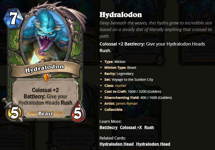 TCGGCR's tweet photo. Giveaway ->

Voyage to the Sunken City Standard pre-purchase bundles containing:
- 60 packs
- 2 random Legendaries
- Azshara Card Back

To enter:
✅ Follow + RT
✅ Reply what's your fav VSC new card so far! 
(Mine is Hydralodon)

Random draw on April 10th #Giveaway #Hearthstone https://t.co/nY1iQNuKNL