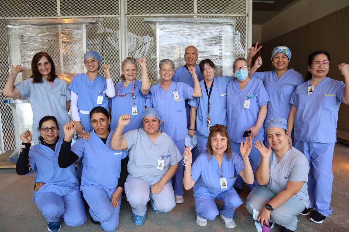 HospEmpUnion's tweet photo. Today, more than 150 housekeepers at Burnaby General &amp; Eagle Ridge hospitals work their first shifts as Fraser Health employees after nearly 20 yrs working for private contractors. More than 4,000 HCWs will be brought in-house by year's end. #bcpoli #solidarity https://t.co/lXUiF7k5iy