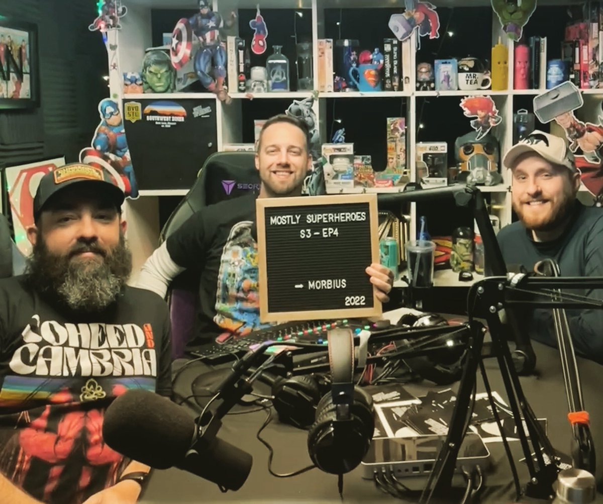 Logan_Janis's tweet photo. You gotta check out our #podcast @mostlysuperhero. A feel-good-radio-style-talk-show breaking down movie and tv in a fun and entertaining way that focuses on the stories and the lesson we learn from them. And yeah.. #MostlySuperheroes 
https://t.co/enLTDYic2g https://t.co/aPCqH2OAmT