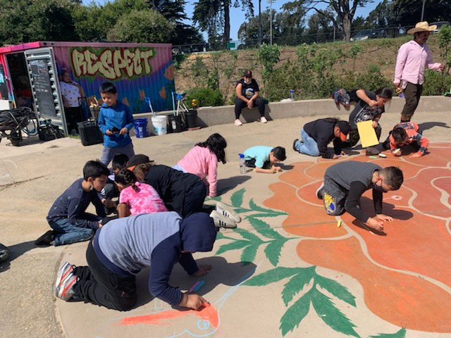 PODERSF's tweet photo. Glad to host today 2nd graders from Guadalupe Elementary School to learn about #ClimateJustice at #HummingbirdFarm. ¡Bienvenidos! #OurRootsAreStrong #HealthyRoots https://t.co/UzyYW3Djmc