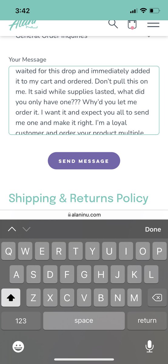 AC_Serge's tweet photo. @katyhearnFit please make this right 😔truly disappointed as I have supported and been loyal to Alani nu. https://t.co/pe7RE9hvqg