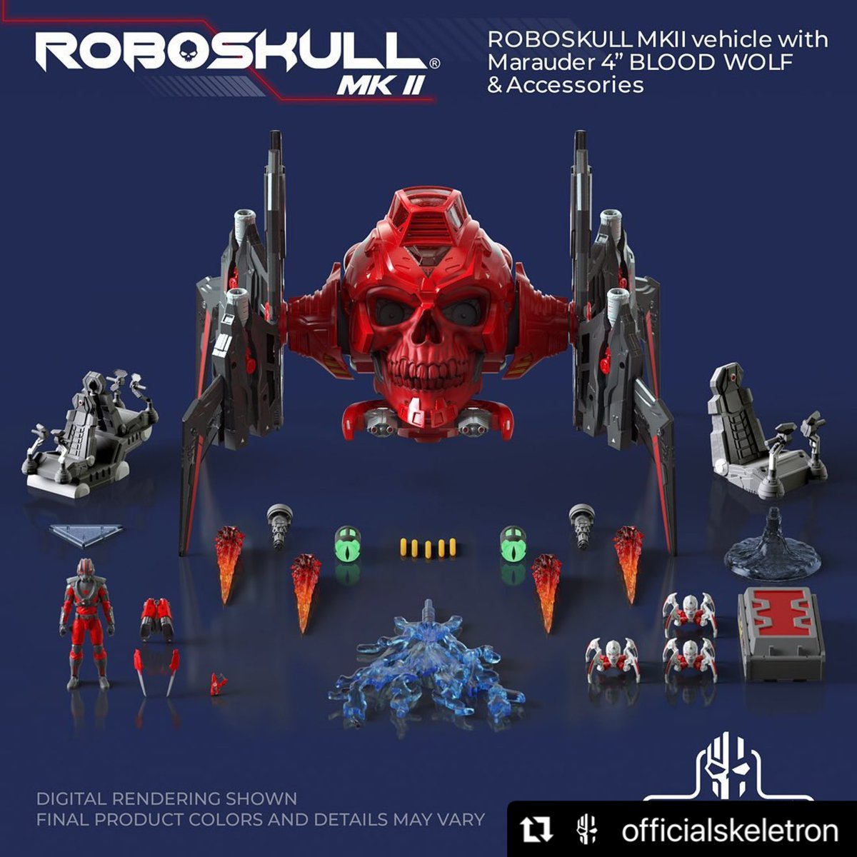 _CIAD_'s tweet photo. #Repost @officialskeletron on Instagram #surveillanceport
・・・
The ROBOSKULL® MKII with all you see here is available for pre-order for $219 until April 30th.
#ROBOSKULL #RoboskullMKII #MetalAF #TotalRoboskull #BobBrechin #ProjectRS #ActionFigures #RedShadows #Palitoy https://t.co/sy3mLzr6ul