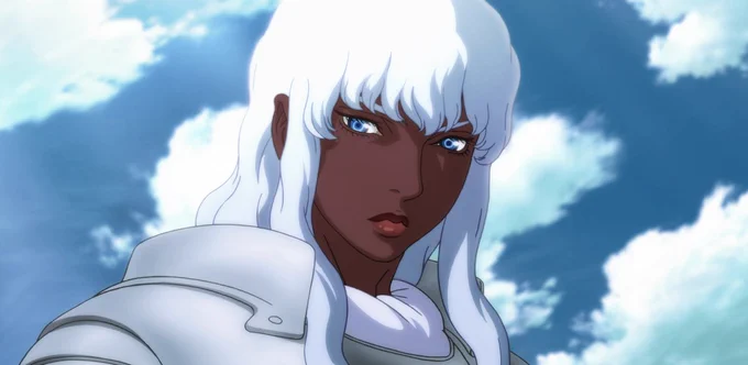 Griffith is dark-skinned! 