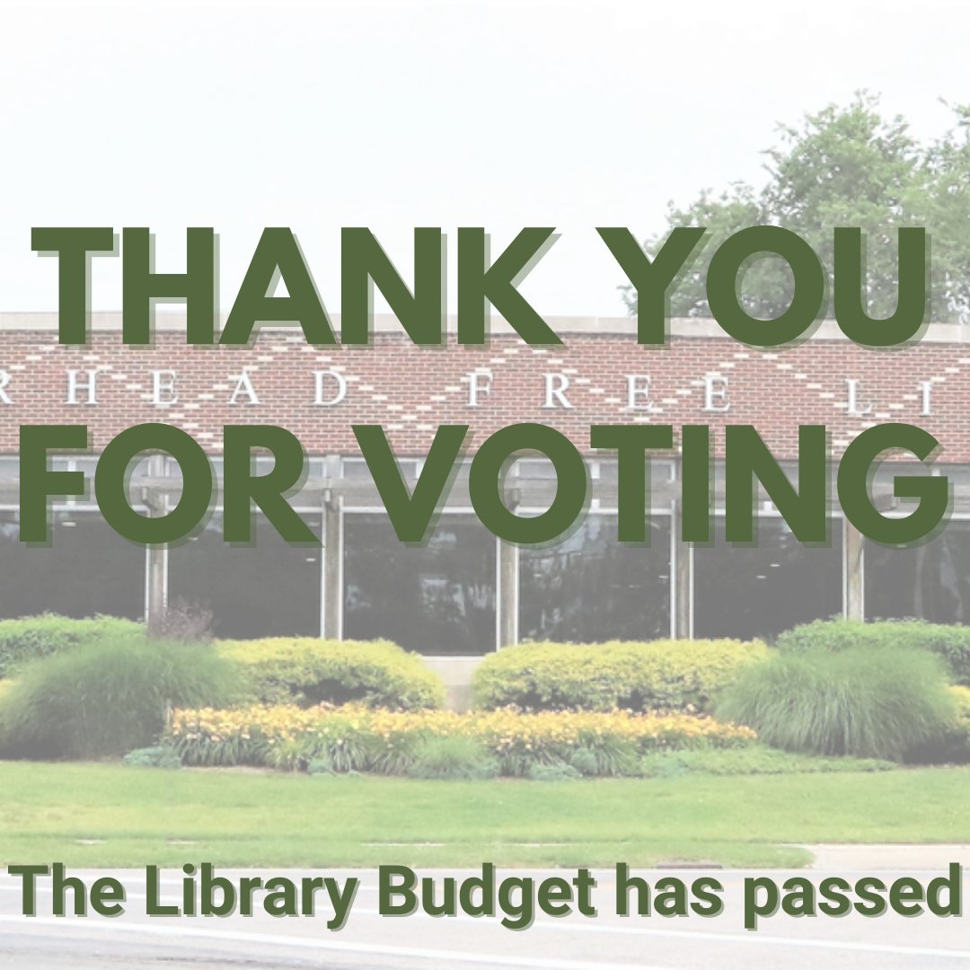 RivFreeLibrary's tweet image. Thank you for all of your votes!! We love our RFL community. 

#rfl #librarybudget