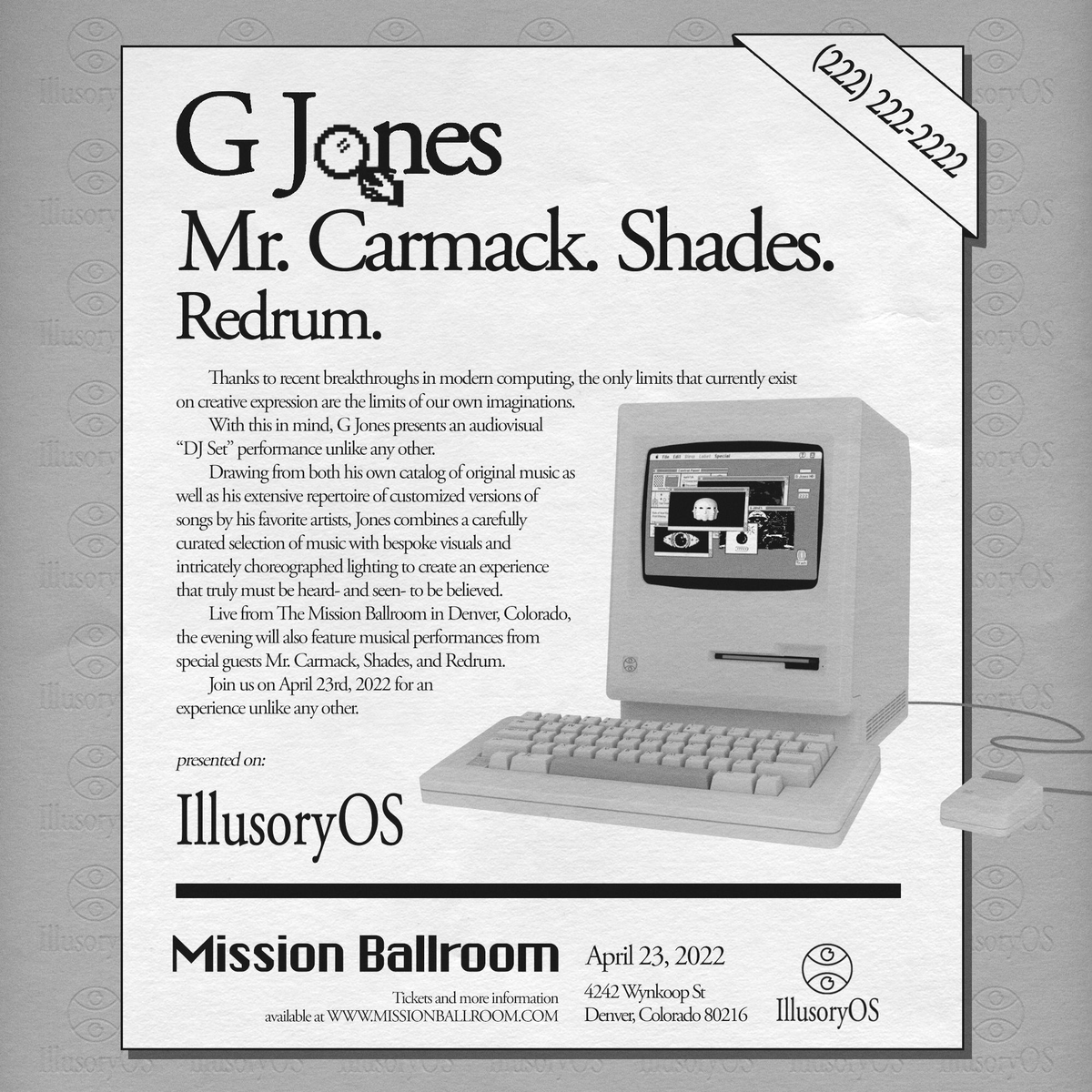 Electric_Hawk's tweet photo. ⚡️ DENVER ⚡️

We're giving away TWO (2) tickets to G Jones' massive event this upcoming April 23rd w/ Mr. Carmack, Shades, and Redrum at Mission Ballroom.

RULES:
- Follow @Electric_Hawk x @missionballroom 
- RETWEET &amp; LIKE this
- Tag a friend you'd bring

done deal. 🎉 https://t.co/IX5fbKdmK2