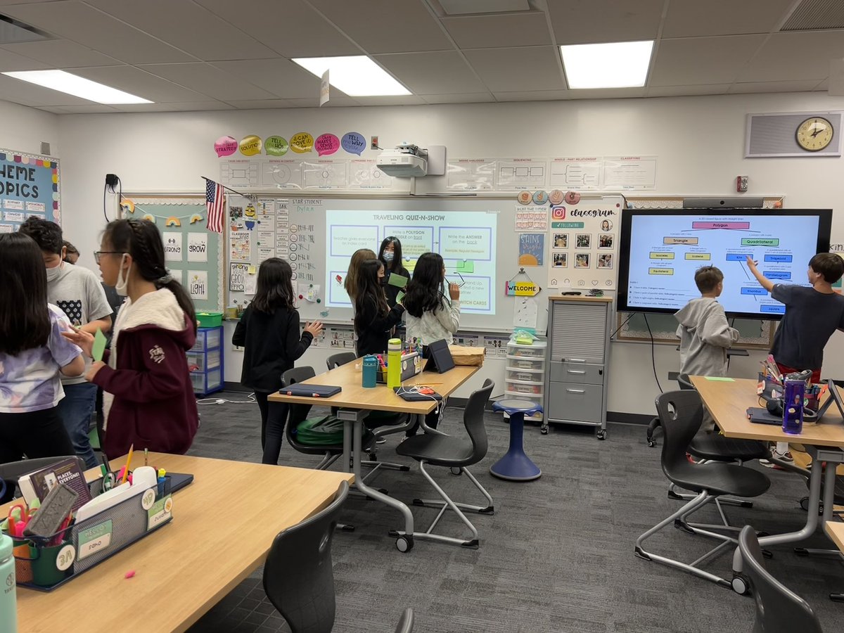 We created riddles to quiz each other on our knowledge of polygons! #Inspire96