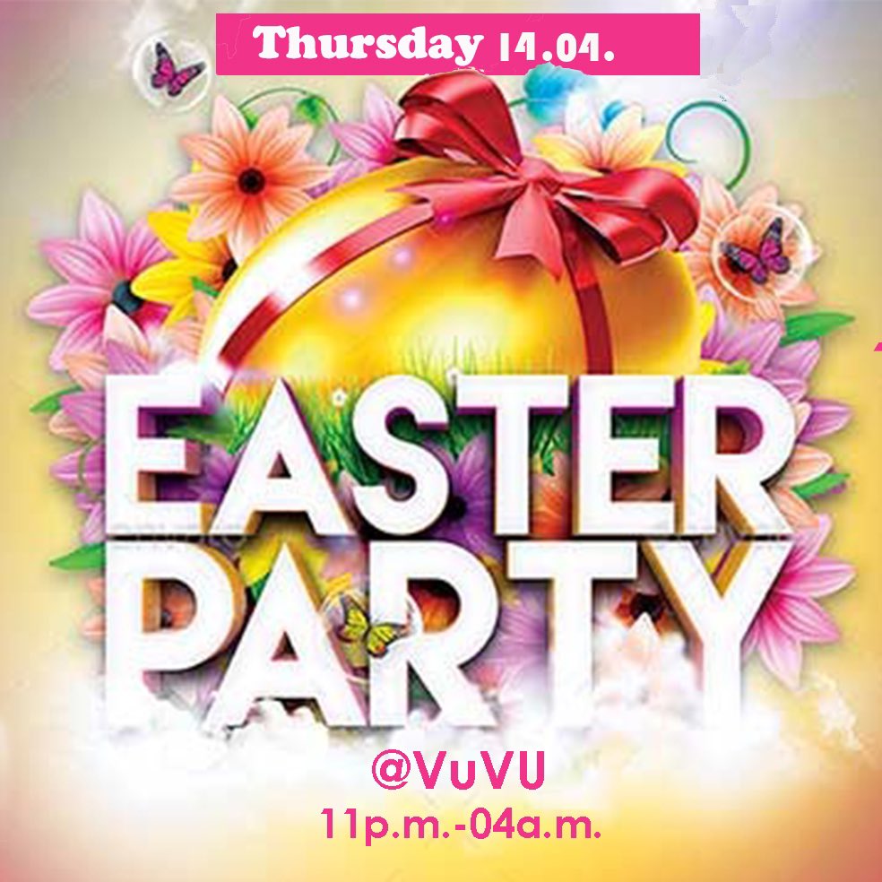 A date for your diary:
Thursday 14th April
Te Amo - Easter Thursday special 🐣🧆
💃🎉💥🔥🕺🥂
For #viptables &amp; #guestlist visit
vuvuclub.com
💃🥂🔥💥🍾🎉
#bromleyclubbing #bromley #vuvuclub #vuvudivas #bromleynorthvillage #teamvuvu #kentclubbing #bromleydanceagain