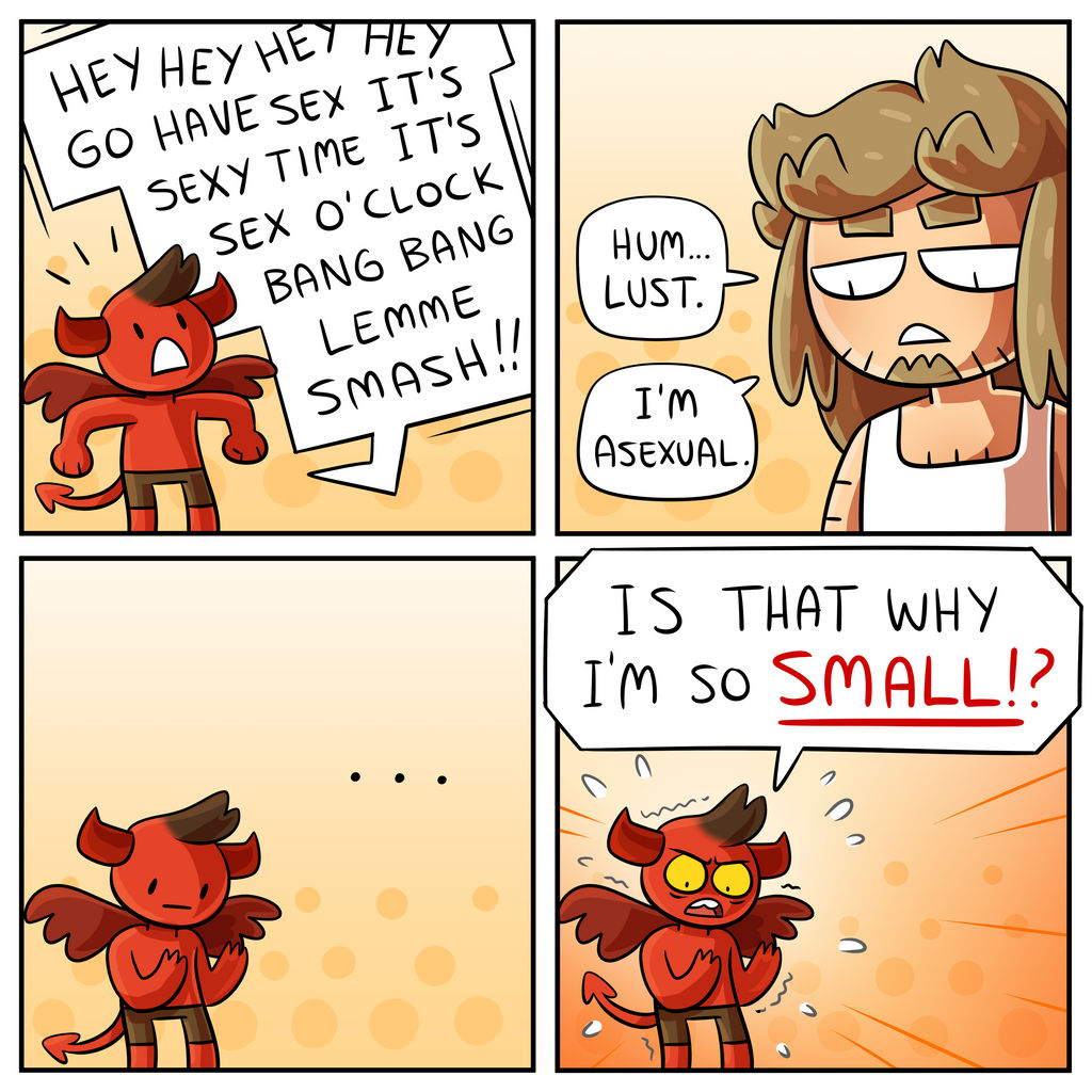 Resharing my comic about my lust demon on this holy #acevisibilityday 